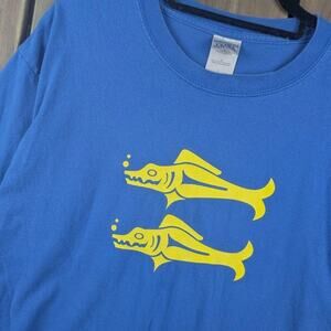 Legends Of The Hidden Temple Nickelodeon Blue Barracuda Vintage Y2K Shirt Large